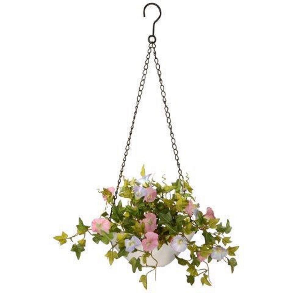 National Tree Company 9 in. Morning Glory Plant Hanging ...