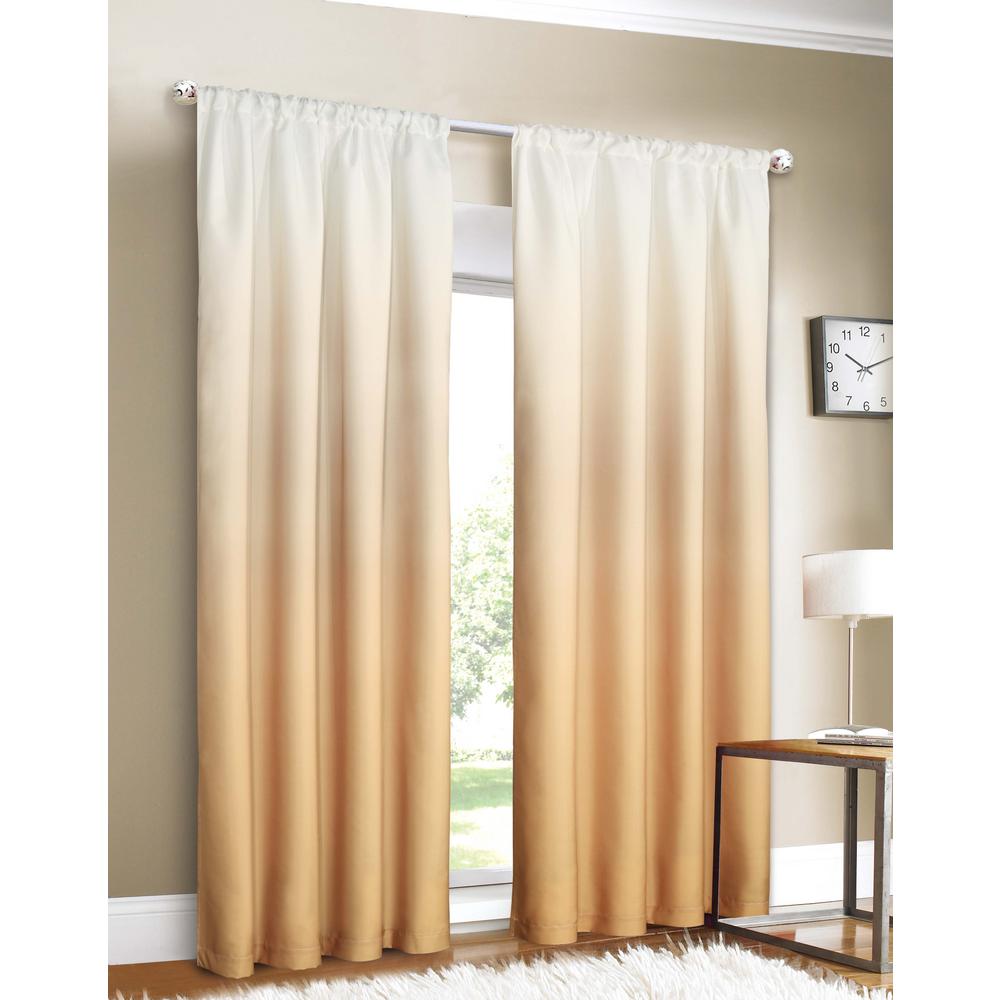 Dainty Home Shades 40 In W X 84 L Ombre Design Window Panel Dainty Home Shades 40 In W X 84 L Ombre Design Window Panel