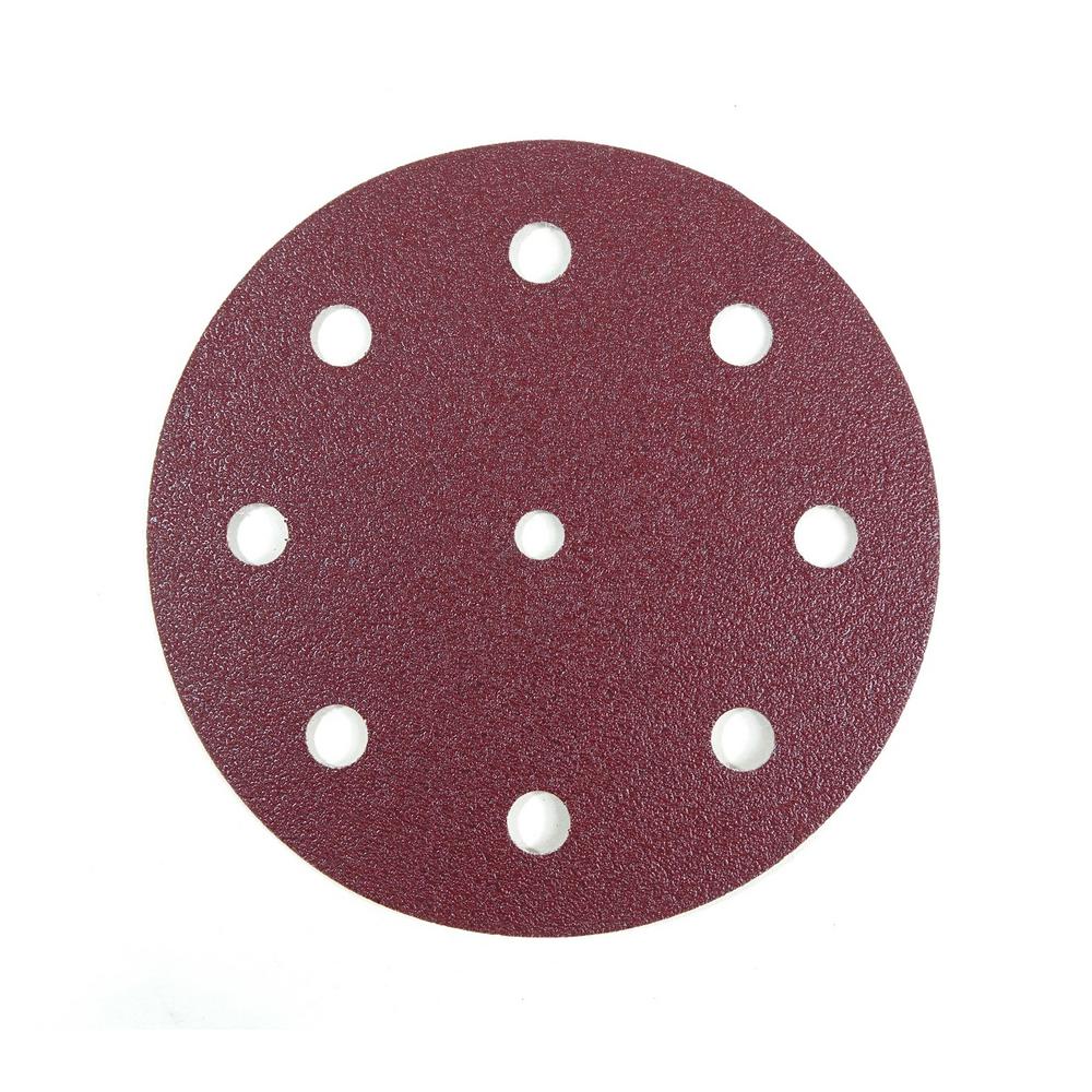 Utoolmart 5inch 125mm Disc Sandpaper with Adhesive Back Aluminium Oxide Suit Sanding Disc Sander Paper for Metalworking Tools 60pcs
