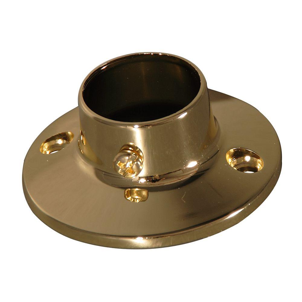 Barclay Products 22/4 in. Heavy Round Shower Rod Flanges in Polished
