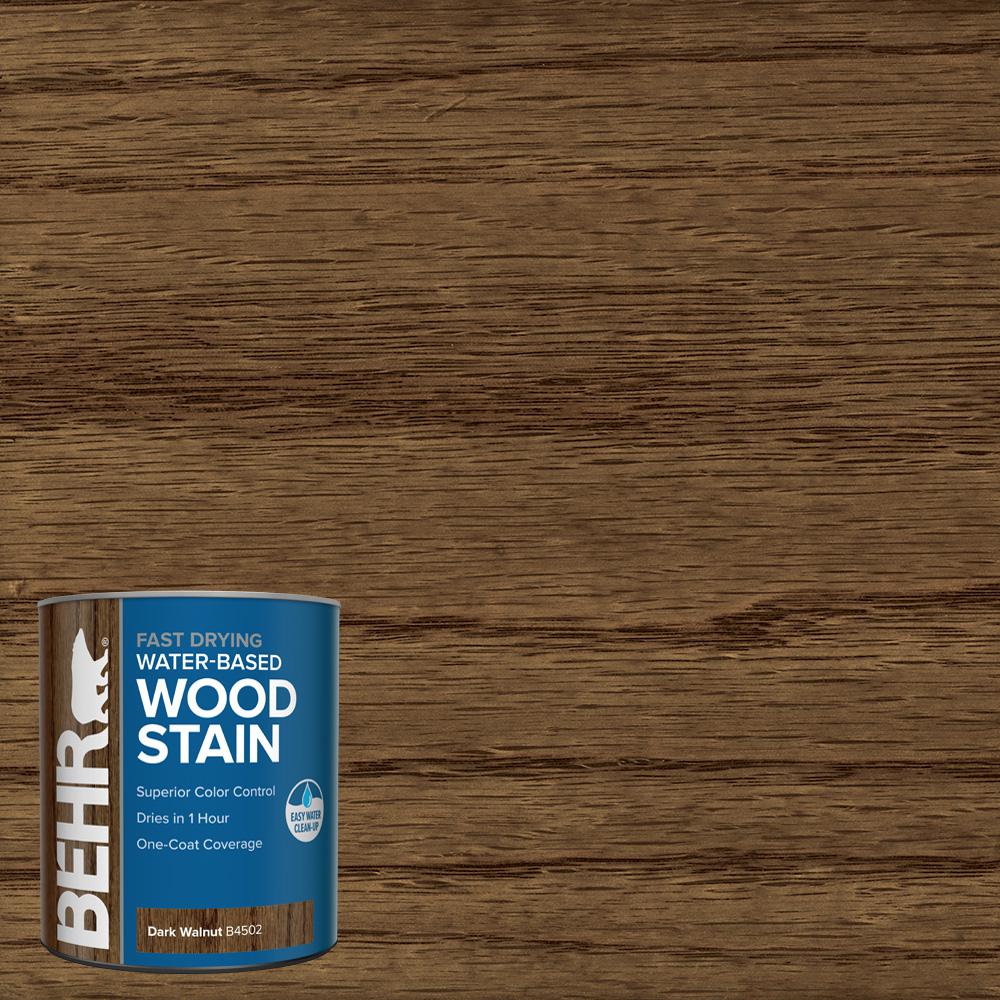 BEHR 1 Qt TIS 580 White Wash Pickling Transparent Water Based Fast   Dark Walnut Behr Interior Wood Stains B450204 64 145 