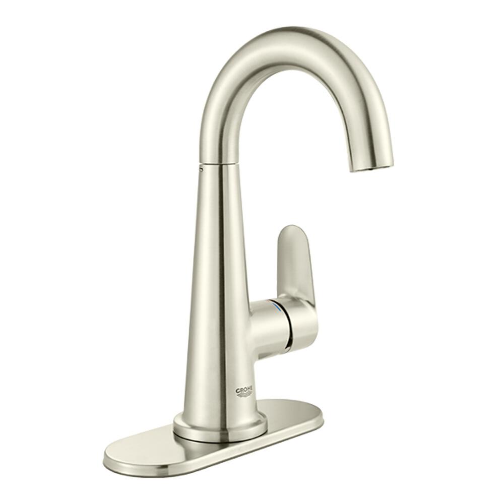 GROHE Veletto 4 in. Centerset SingleHandle Bathroom Faucet in Brushed Nickel InfinityFinish
