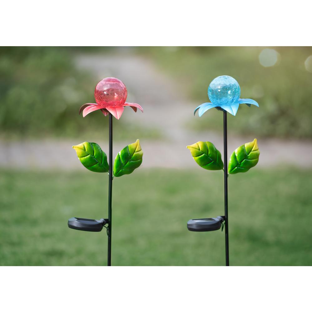 43 In Mermaid Solar Stake 92249 The Home Depot Flower Led Solar Garden Stake