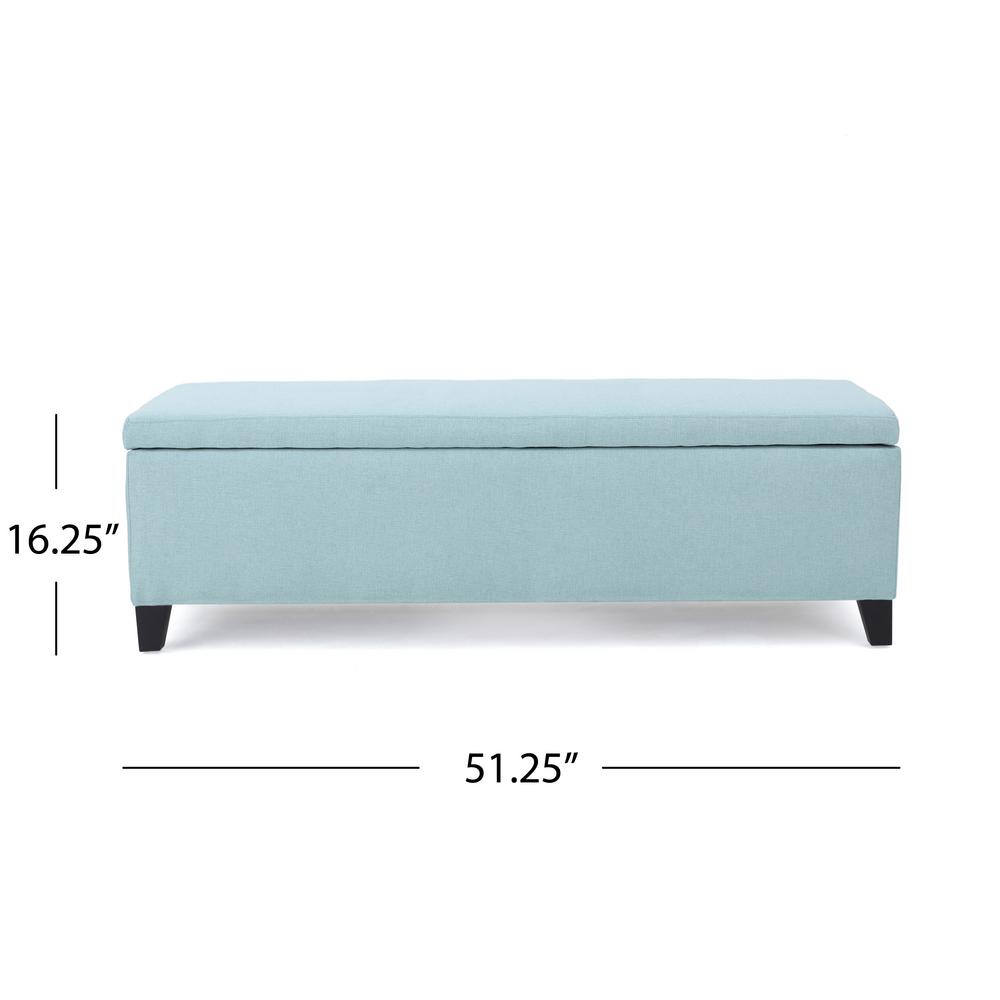 Featured image of post Light Blue Storage Bench : Bed foot bench with matching light blue padding.