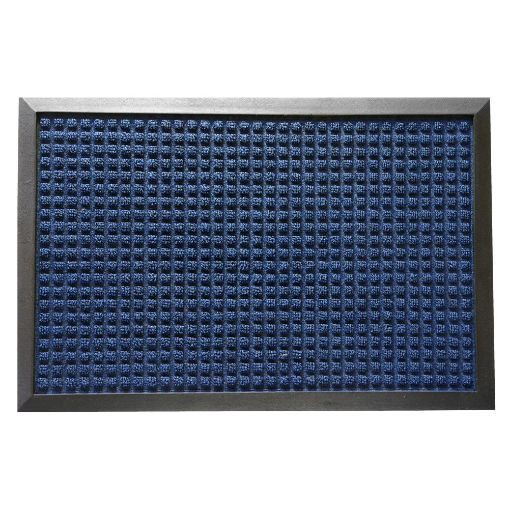 RubberCal Nottingham Blue 16 in. x 24 in. Rubber Backed Carpet Mat03