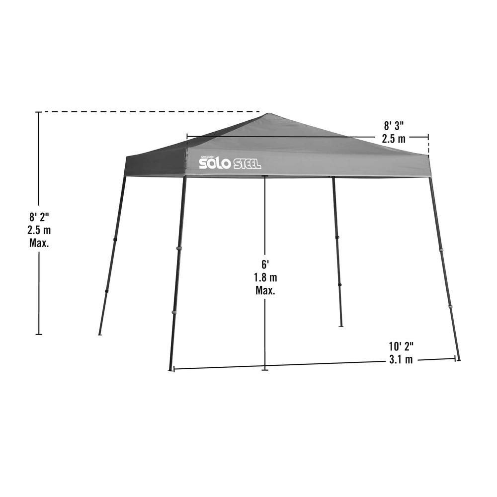 Quik Shade Solo Steel 100 10 x 10 ft Quik Shade Accessories 4 Black Canopy