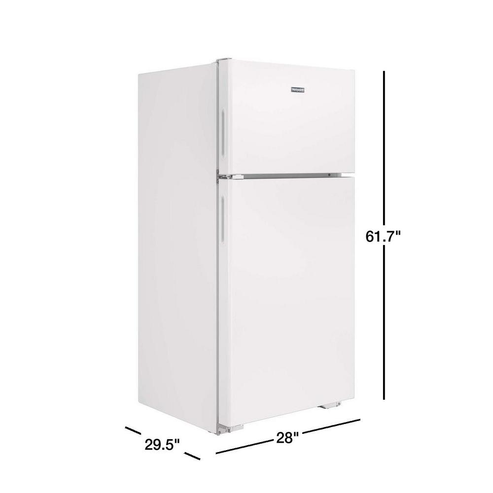Hotpoint 14 6 Cu Ft Top Freezer Refrigerator In White Energy