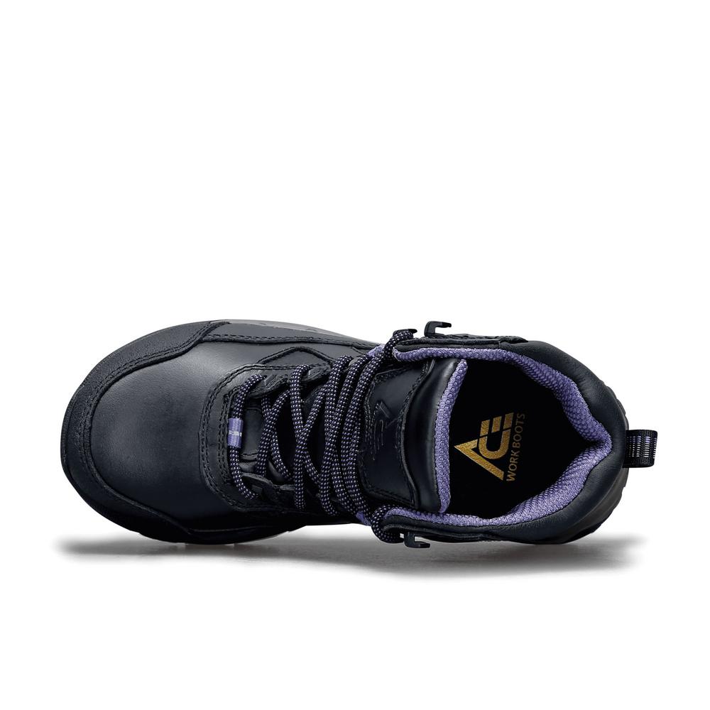 womens purple work boots