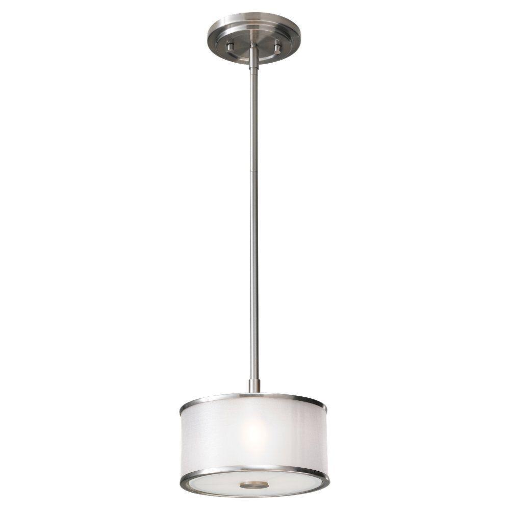 Feiss Casual Luxury 1 Light Brushed Steel Mini Pendant P1137bs The Feiss Casual Luxury 1 Light Brushed Steel Mini Pendant