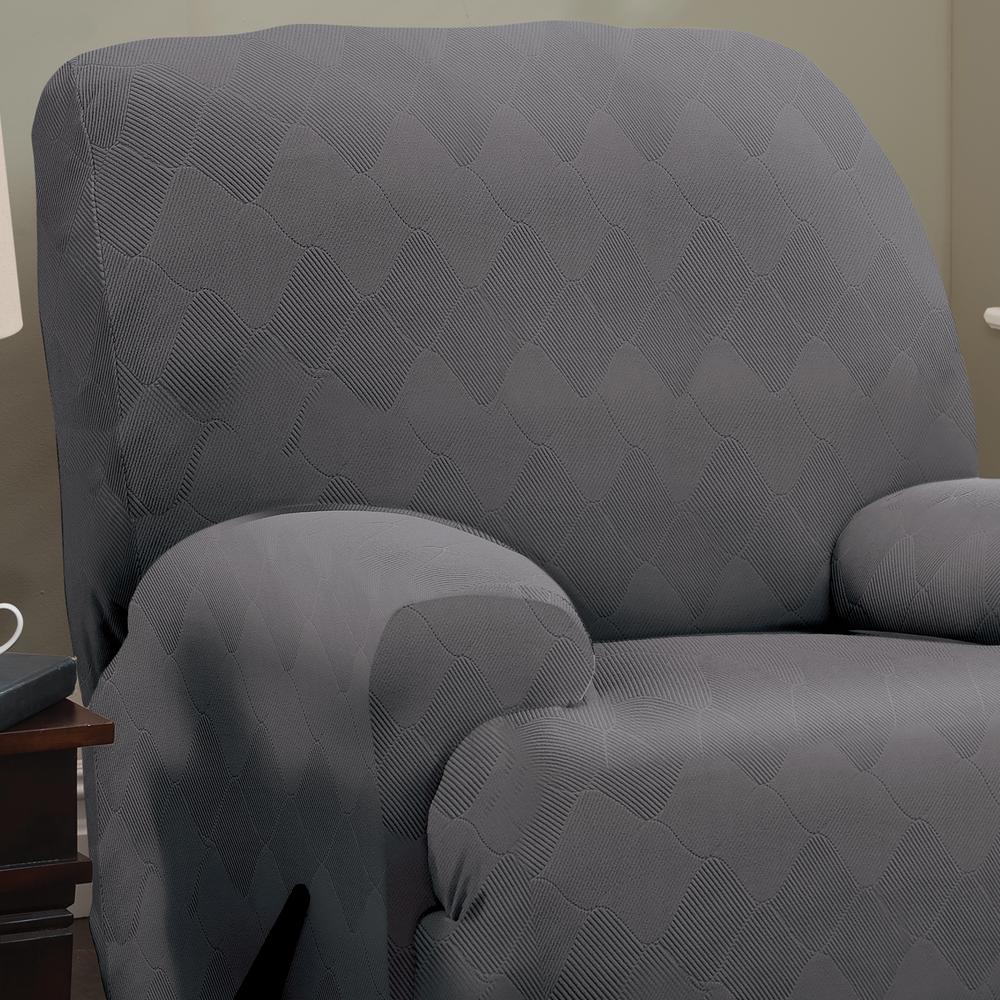 Stretch Sensations Optic Jumbo Recliner Stretch Slipcover OPTJURECGREY