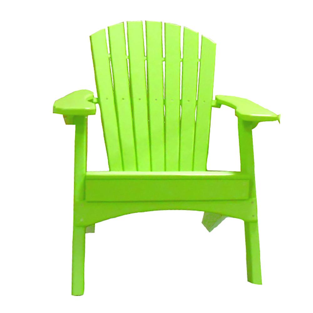 Perfect Choice Lime Green Plastic Adirondack Chair By Ofc Lg The