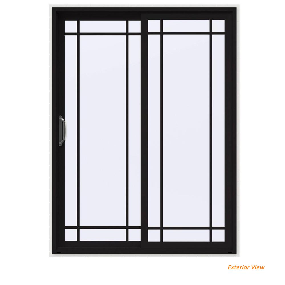 Jeld Wen 60 In X 80 V 4500 Contemporary Black Painted Vinyl V 4500 Contemporary Black Painted