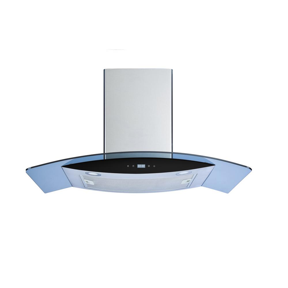 Winflo 36 in. Wall Mount Convertible Range Hood in Stainless Steel and