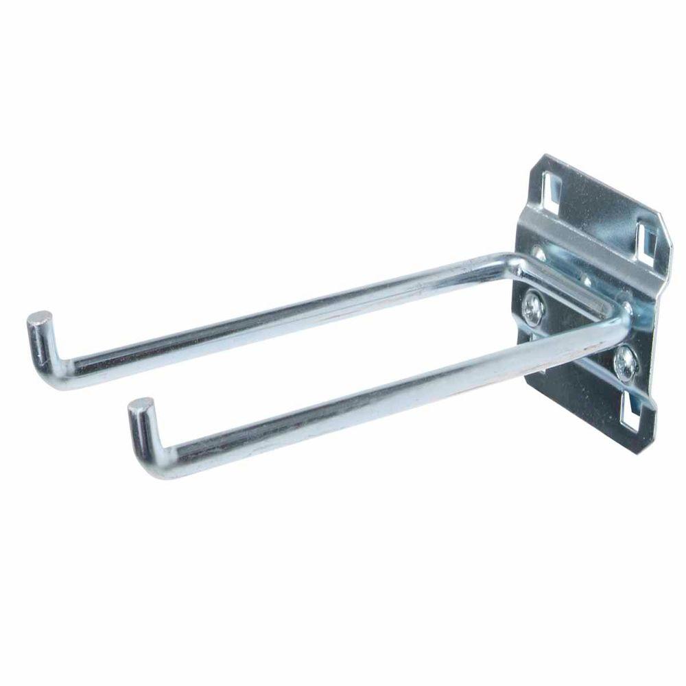 DuraHook 53/4 in. Double Rod 80 Degree Bend 1/4 in. Dia Zinc Plated