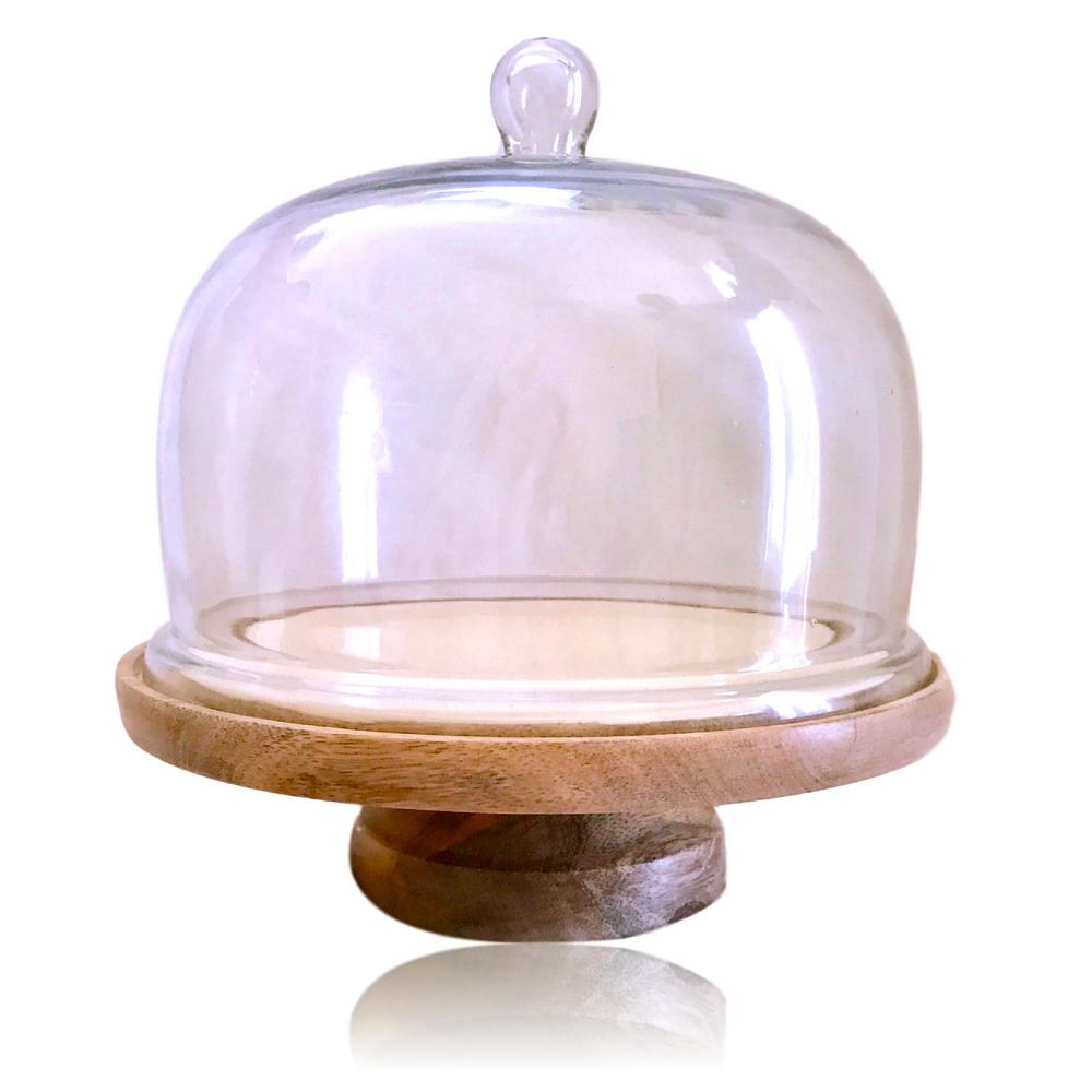 Kauri Design 1 Tier Rustic Wooden Cake Stand With Glass Top And 10 Kauri Design 1 Tier Rustic Wooden Cake Stand With Glass Top And 10 In