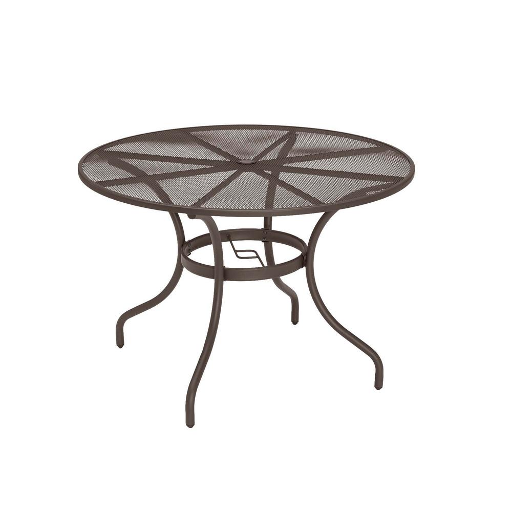 Steel Patio Dining Tables The Home Depot - Arlington House Wrought Iron Outdoor 42 Round Dining Table Charcoal Steel Patio Dining Tables The Home Depot - Arlington House Wrought Iron Outdoor 42 Round Dining Table Charcoal
