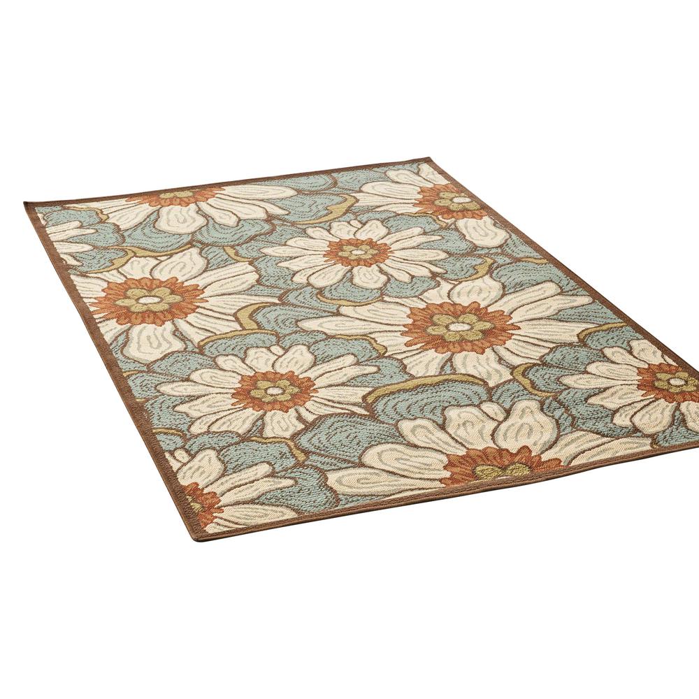 Noble House Melody Multicolor 8 Ft X 11 Ft Floral Polypropylene Indoor Outdoor Area Rug 42561 2 The Home Depot