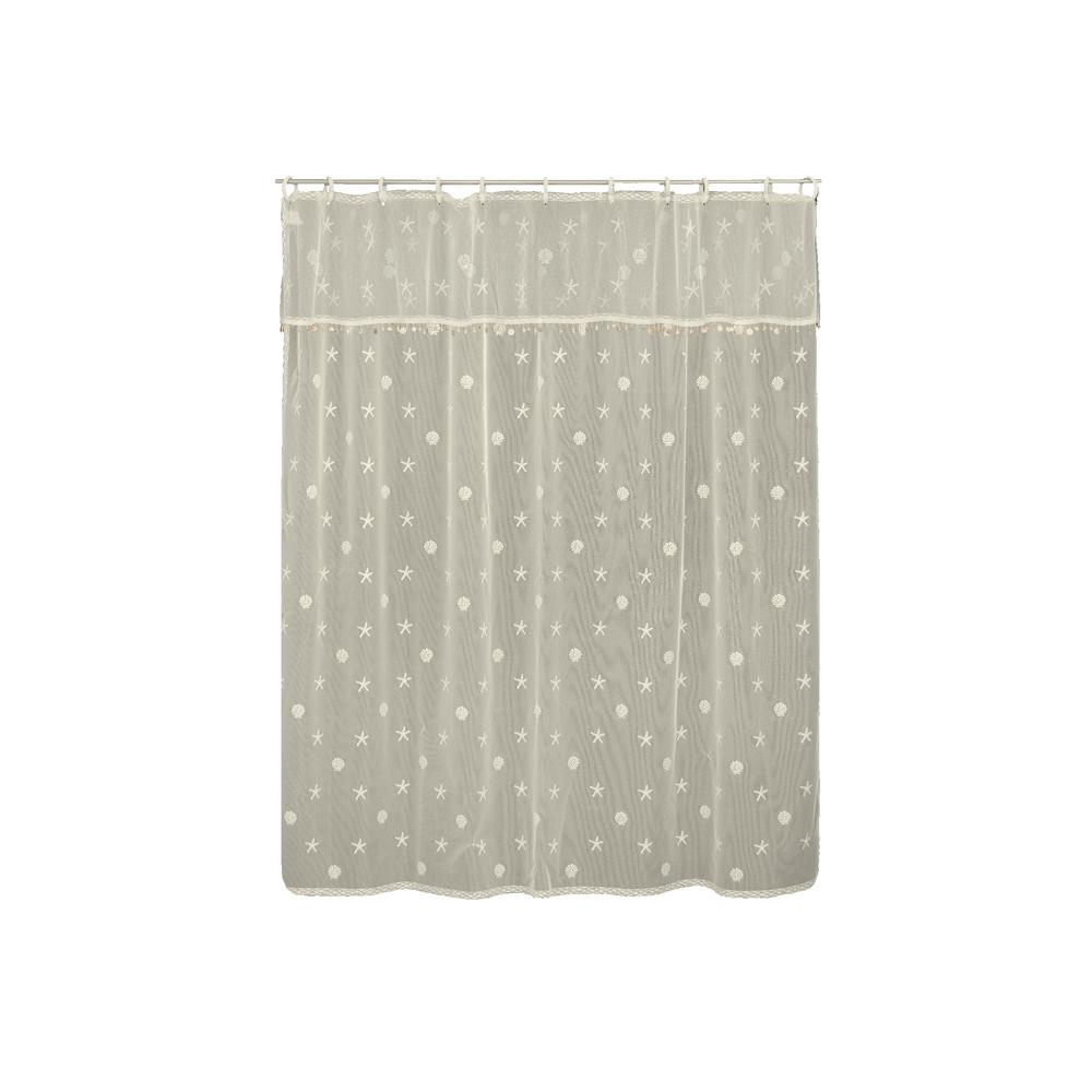 Heritage Lace Sand Shell inch Ecru Shower Curtain by Heritage Lace