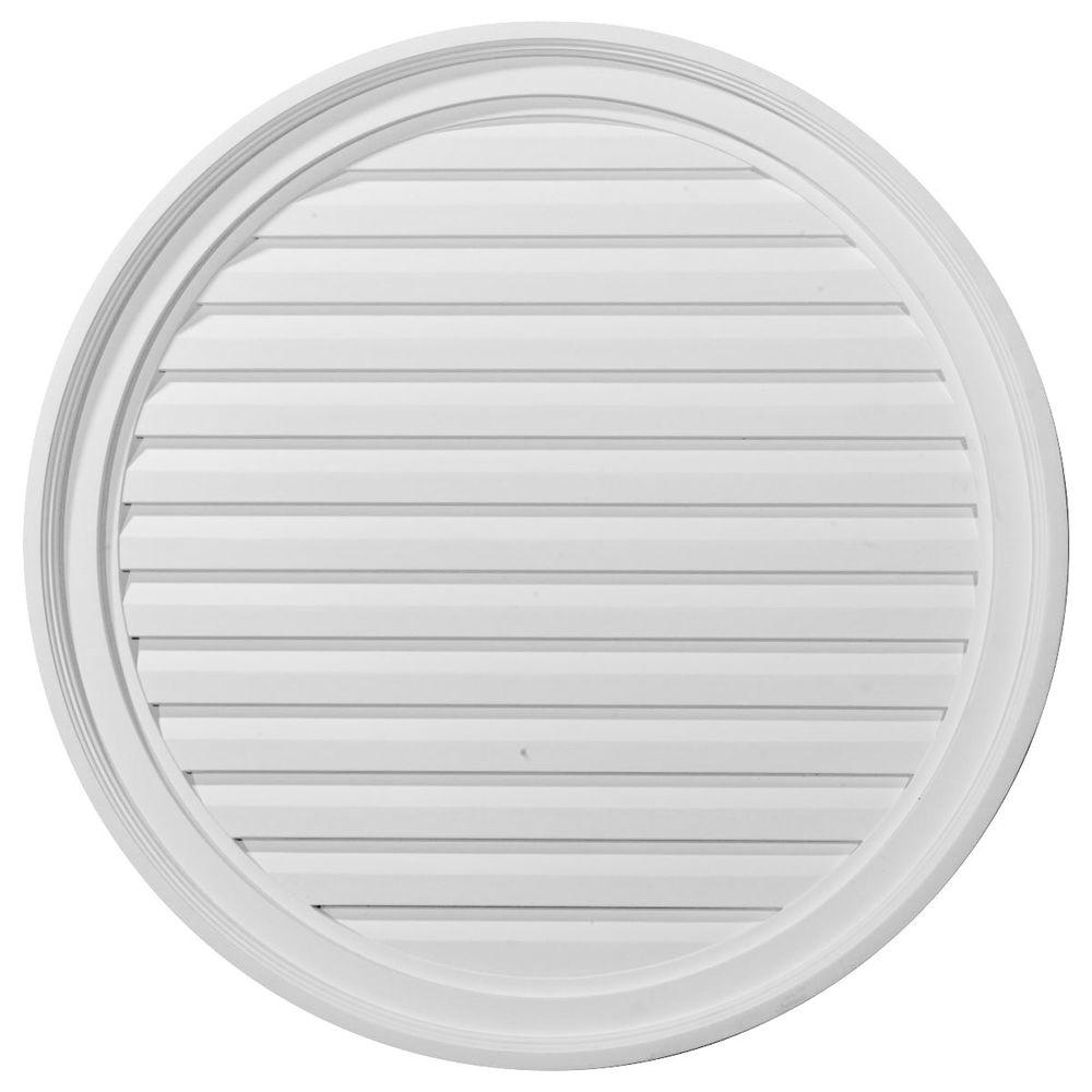 Ekena Millwork 2 in. x 28 in. x 28 in. Decorative Round Gable Louver