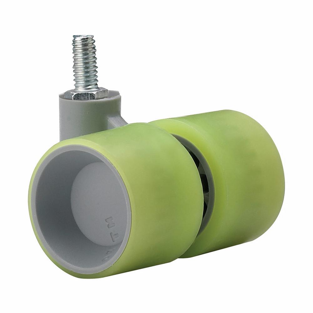 Everbilt 3 in. Threaded Stem with Brake NonMarking Rubber Caster