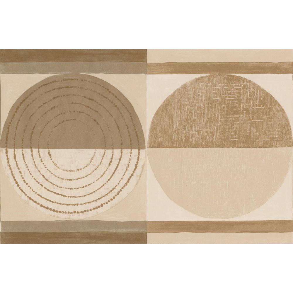 Norwall Beige Brown Abstract Prepasted Wallpaper Border CT78163 The