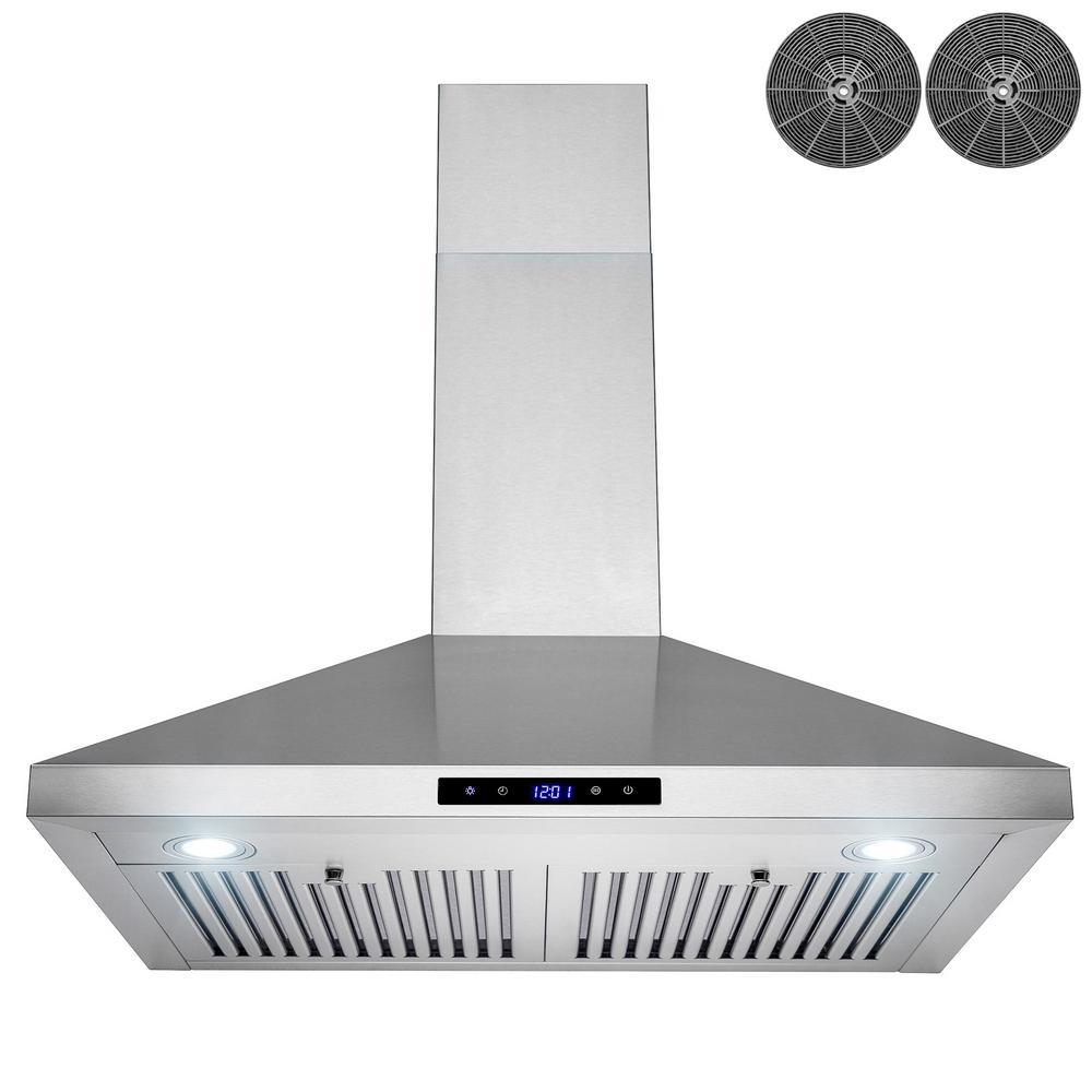 AKDY 30 in. Convertible Kitchen Wall Mount Range Hood with Lights and