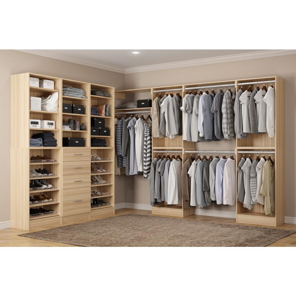 Home Decorators Collection Calabria Walk In 15 D X 243 W Calabria Walk In 15 D X 243 W 84 H Beach Wood Closet System