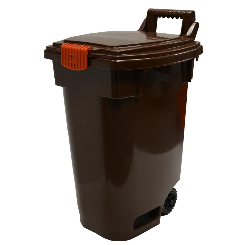 recycling bins bin trash cart lid outdoor wheeled brown indoor depot lbs gal throw hold organic orbis