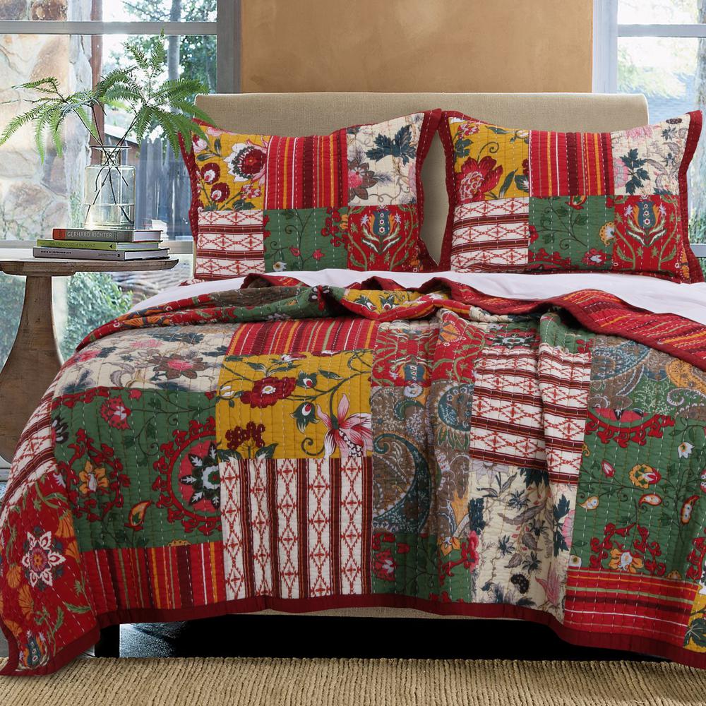 White Welhome Aidan Washed Quilt Full //Queen