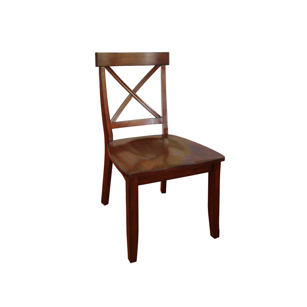 Home Styles Rubbed White Wood Double XBack Dining Chair (Set of 2