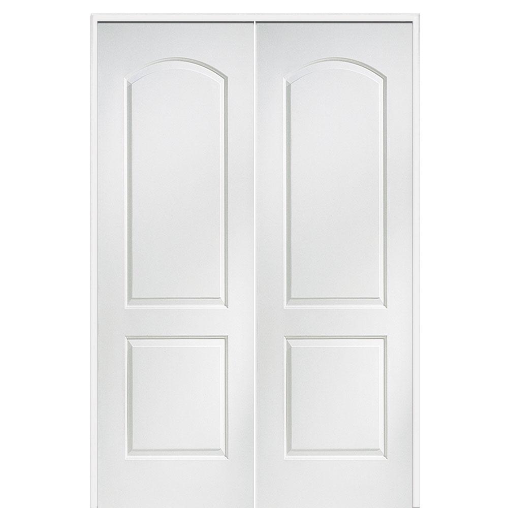 Mmi Door 60 In X 96 In Smooth Caiman Both Active Solid Core Primed Molded Composite Double Prehung Interior Door