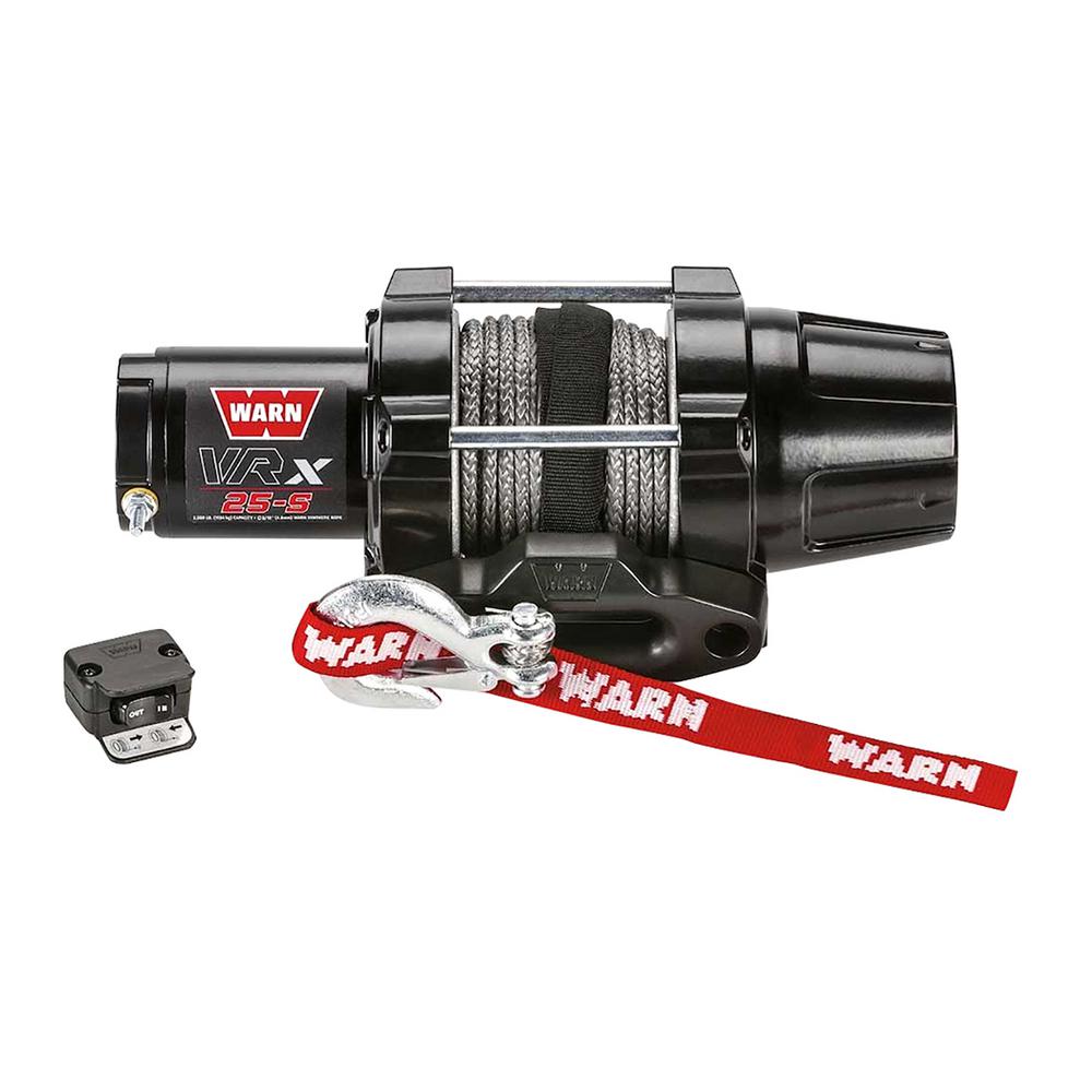 Warn Vrx 25 S Series 2500 Lbs Powersport Winch With Synthetic Cable 101020 The Home Depot