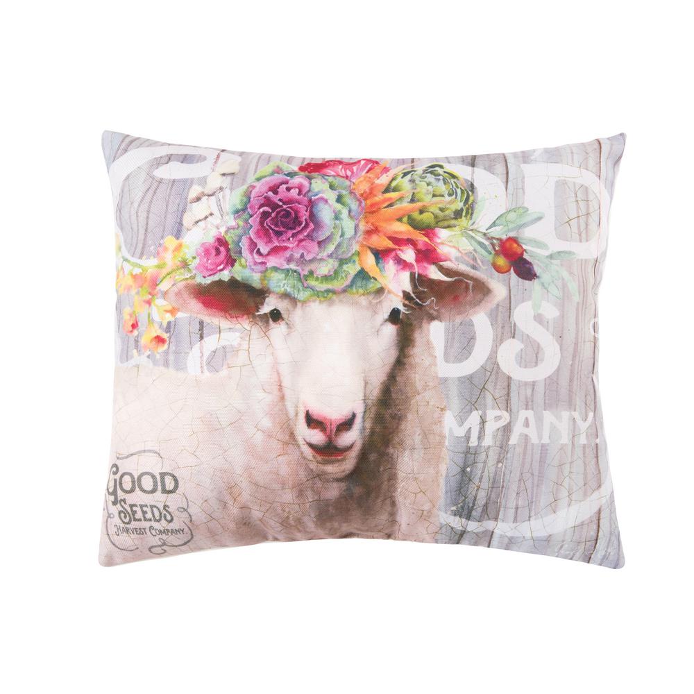 C F Home Cream Garden Story Sheep 14 In X 18 In Standard Throw