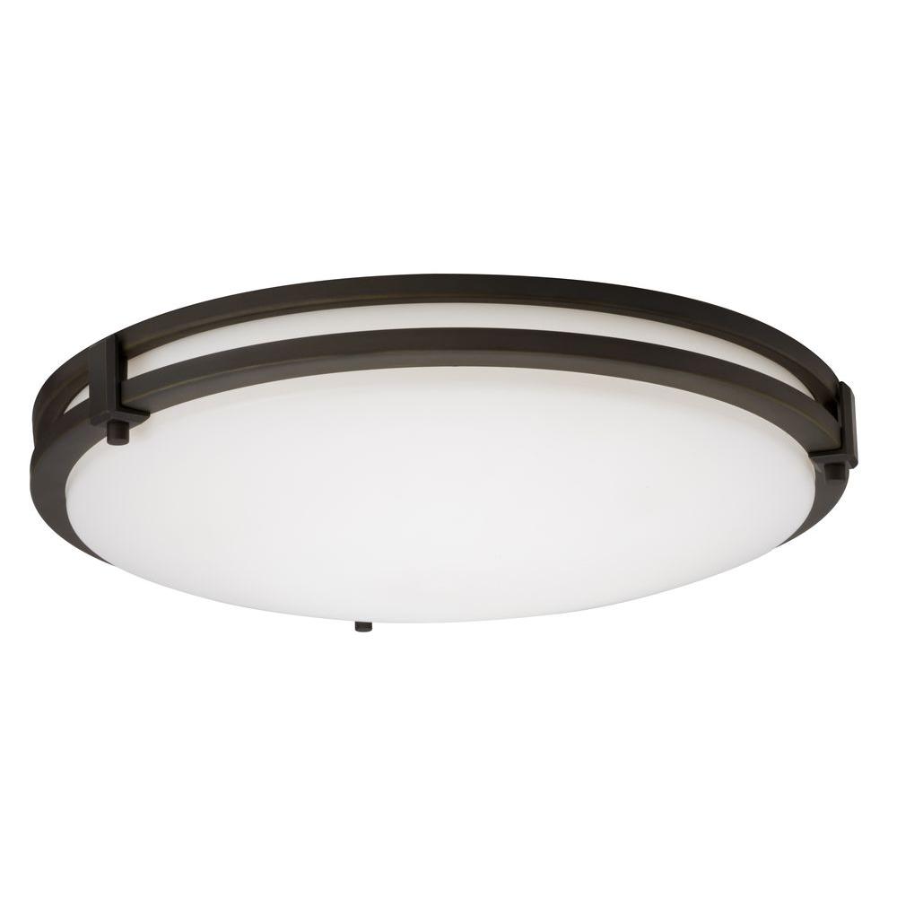 Lithonia Lighting Saturn 1 Light Bronze Fluorescent Flushmount 3950