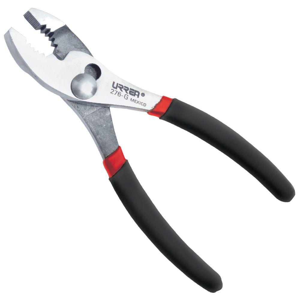 URREA 67/16 in. Long Heavy Duty Rubber Grip Slip Joint Pliers276G