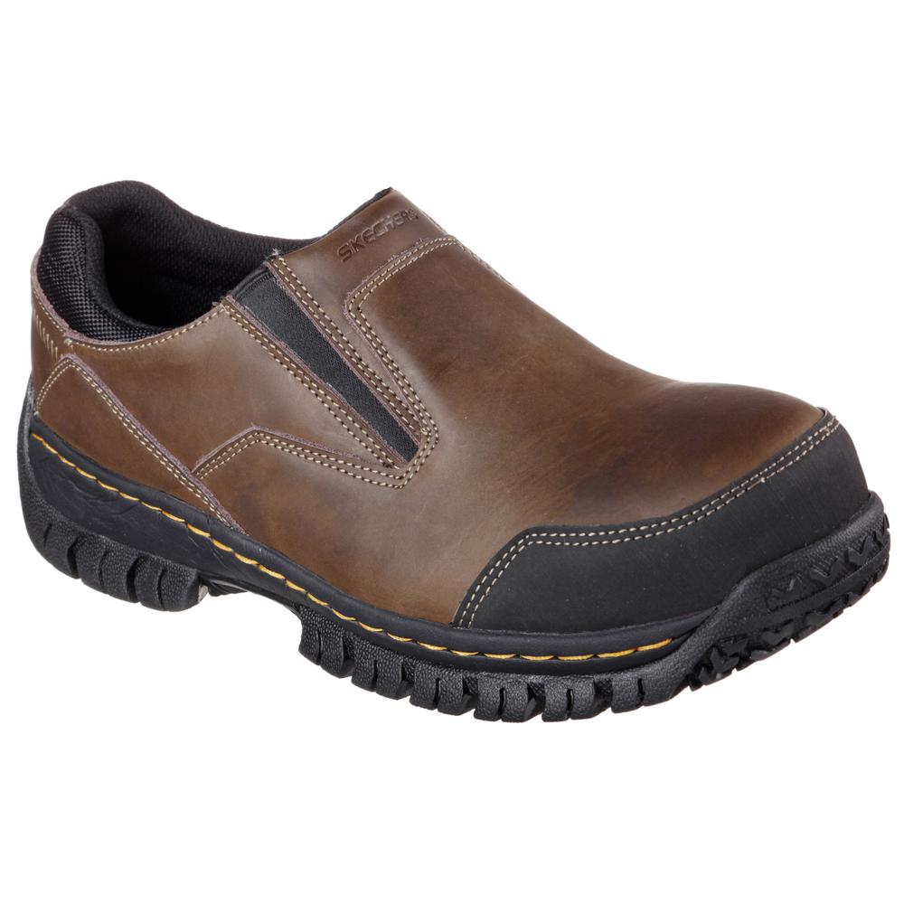 mens leather slip on work shoes
