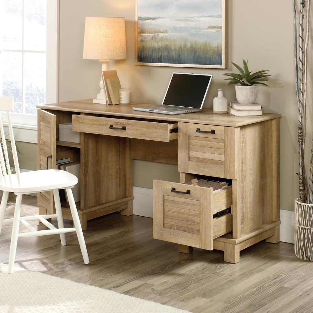 Sauder Garden Villa Orchard Oak Desk 424108 The Home Depot