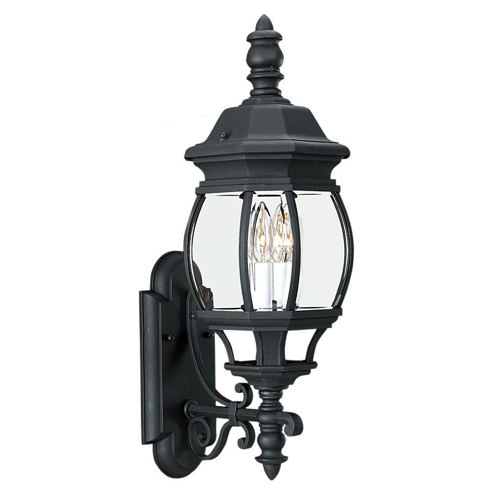 Sea Gull Lighting Wynfield 2Light Black Outdoor Wall Fixture8820112