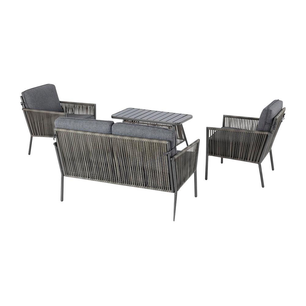 Hampton Bay Tolston 4 Piece Wicker Outdoor Patio Conversation Set With Charcoal Cushions Lg19189 4pc The Home Depot - Hampton Bay Universal 4 Piece Conversation Set Patio Cover Hampton Bay Tolston 4 Piece Wicker Outdoor Patio Conversation Set With Charcoal Cushions Lg19189 4pc The Home Depot - Hampton Bay Universal 4 Piece Conversation Set Patio Cover