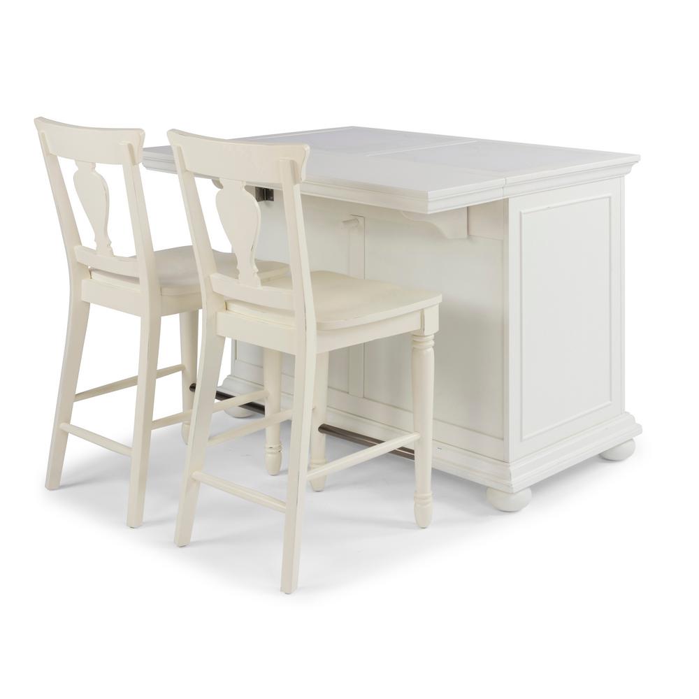 Home Styles Americana White Kitchen Island With Seating 5002948 The
