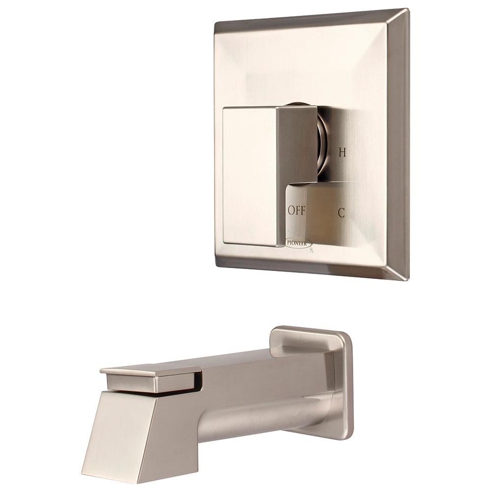 Pioneer Faucets Mod 1Handle Tub Trim Kit in Brushed Nickel (Valve Not