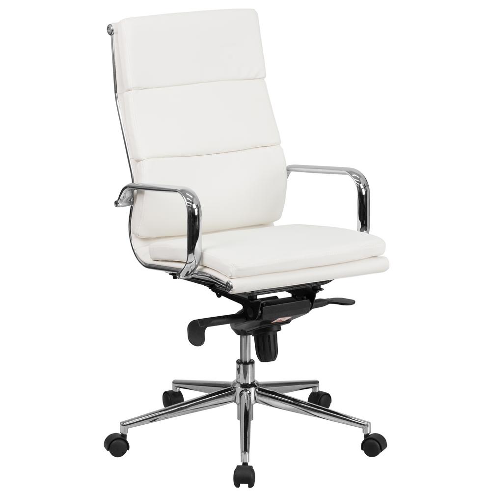 Flash Furniture High Back White Leather Executive Swivel Office Flash Furniture High Back White Leather Executive Swivel Office Chair With Synchro Tilt Mechanism