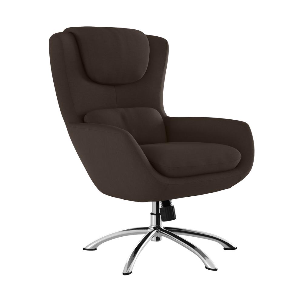 Handy Living Tegan Modern Swivel Rocker Chair in Barley Tan Plush Low