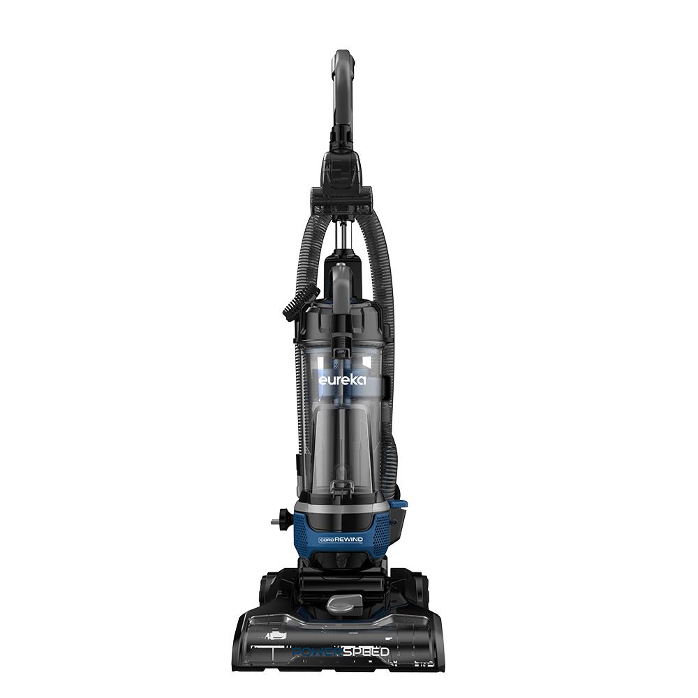 Eureka PowerSpeed Upright Bagless Vacuum Cleaner with Cord Rewind, LED Headlights and Pet Turbo Tool