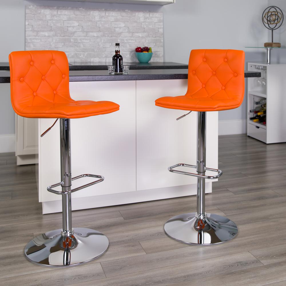 Safavieh Mitchell Adjustable Height Stainless Steel Bar Stool FOX3001C