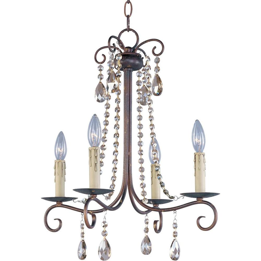 Maxim Lighting Adriana 4 Light Urban Rustic Chandelier 22194ur The Maxim Lighting Adriana 4 Light Urban Rustic Chandelier