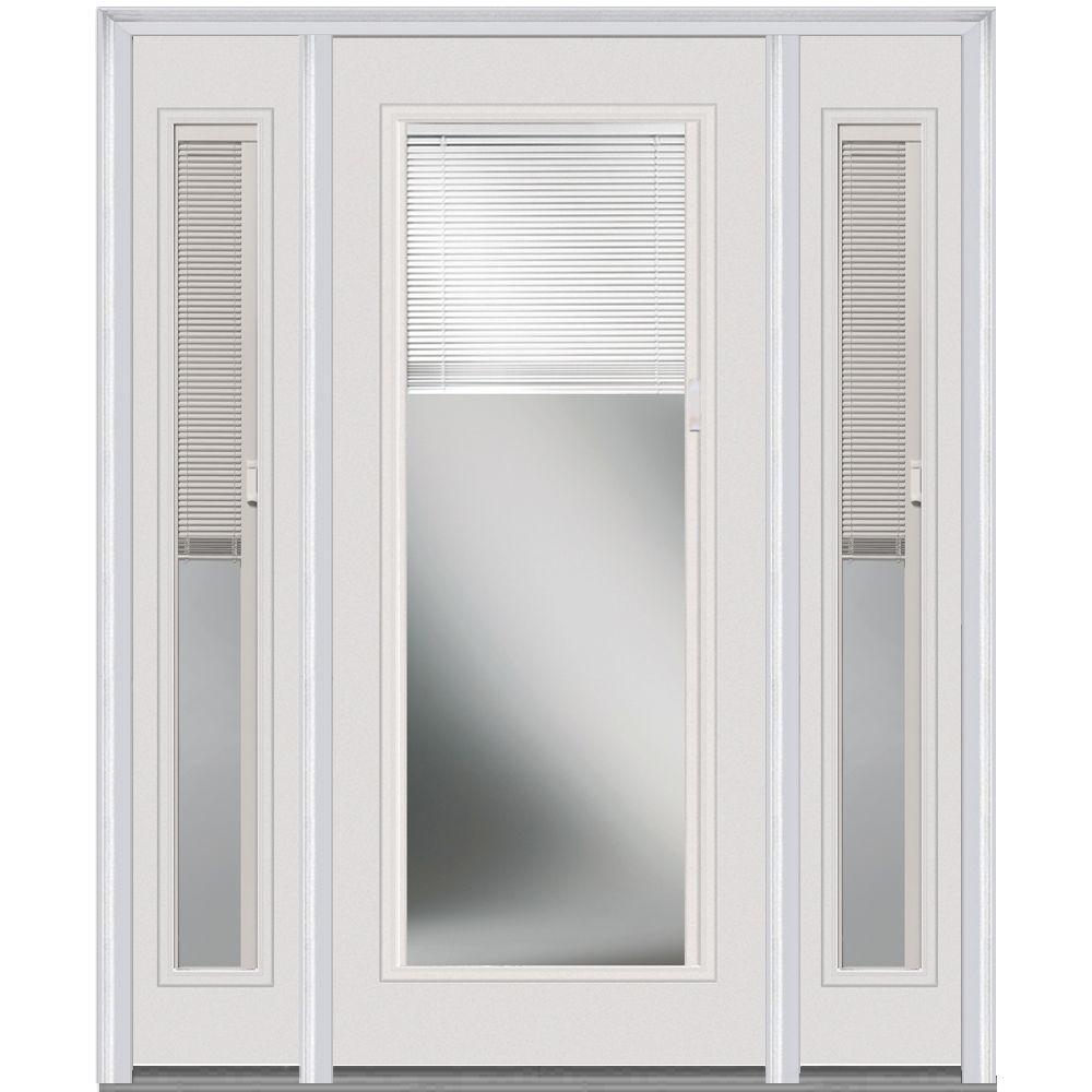 MMI Door 60 in. x 80 in. Internal Blinds LeftHand Full Lite Clear