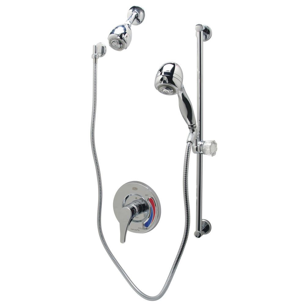 Zurn 1Spray 5 in. Dual Shower Head and Handheld Shower Head in