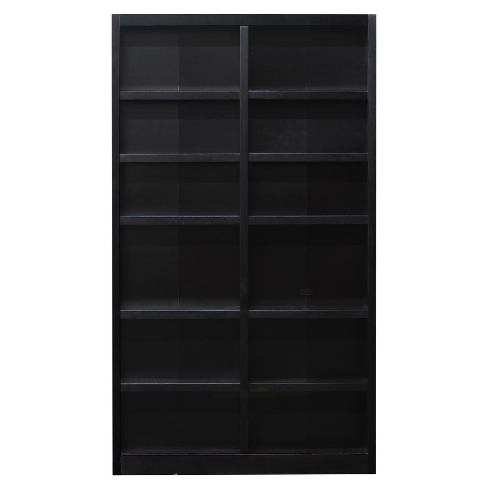Concepts In Wood Midas Double Wide 12-Shelf Bookcase in Espresso-MI4884 ...