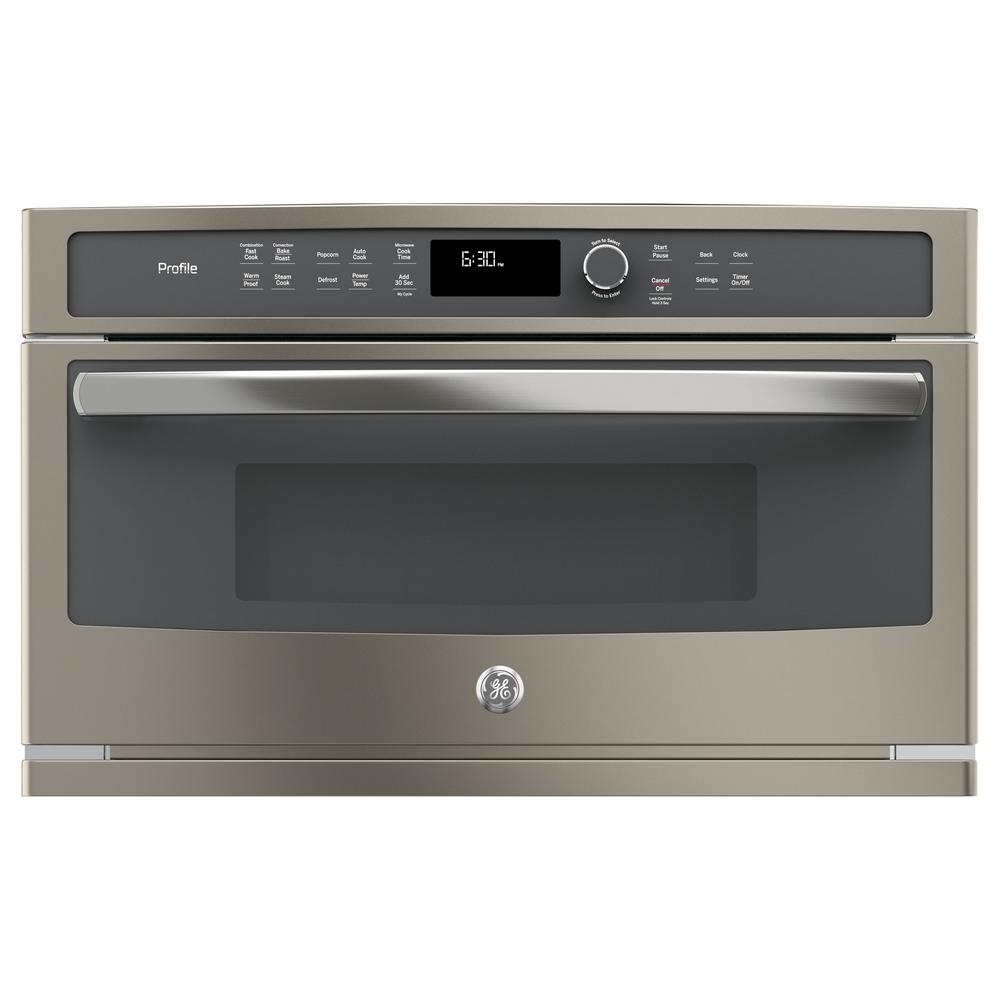 GE Profile 30 in. Electric Convection Wall Oven with Built-In Microwave ...